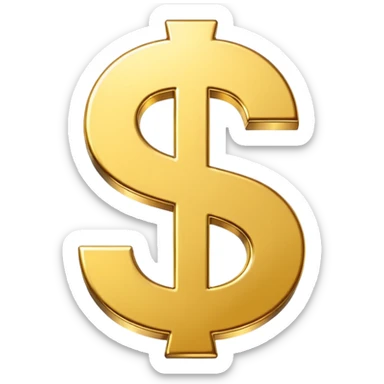 Dollar sign sticker