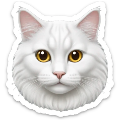 white siberian cat sticker