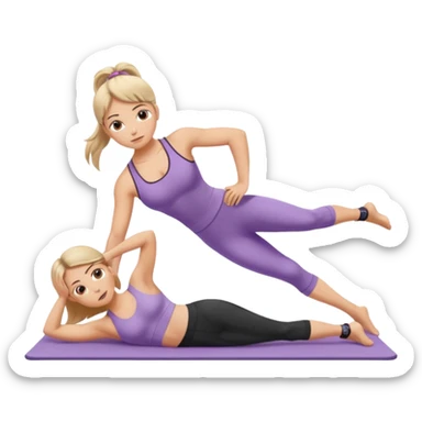 pilates girl sticker