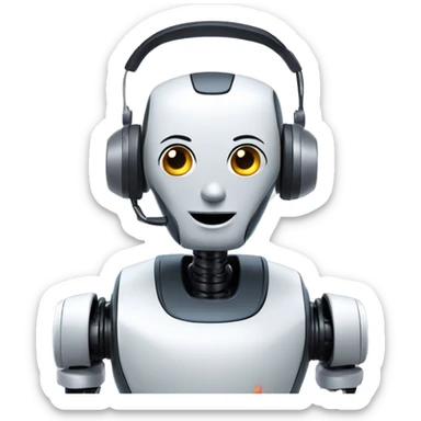call center robot looks like robot sticker