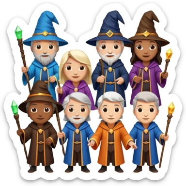 make bitlife kind of bitmojies of the harry potter universe. Make different kind of wizards and witches with different ages. sticker