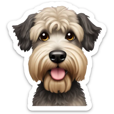 Black wheaten terrier poodle sticker