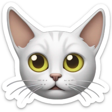 Rick and morty cat sticker