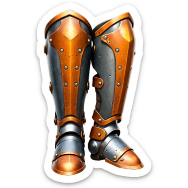 Rusted warrior leg armor sticker