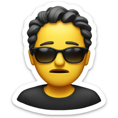 crying emoji with sunglasses sticker