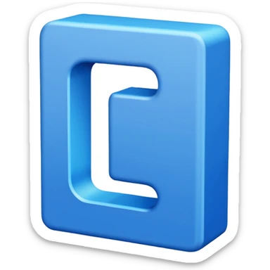 capital letter "L" printed in blue color square shape in center sticker