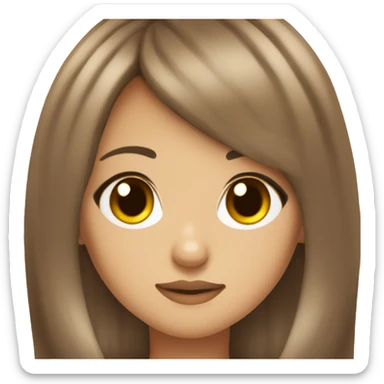 brown hair gyaru  sticker