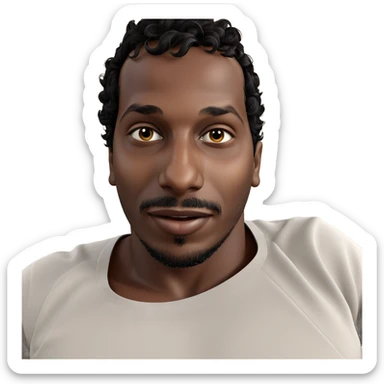 smiling dark-skinned male portrait sticker