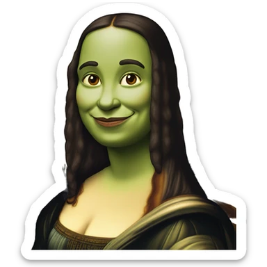  Shrek as mona lisa sticker