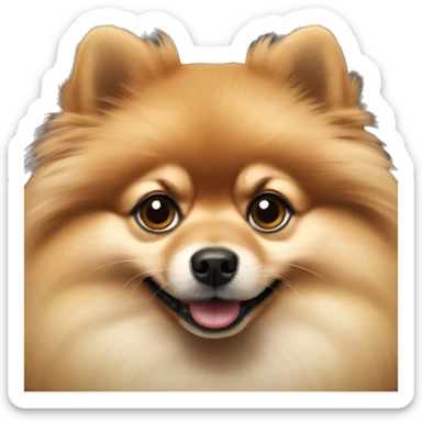 Sable Pomeranian face sticker