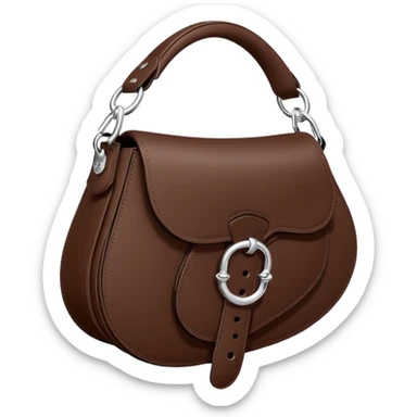 chocolate brown dior saddle bag  sticker