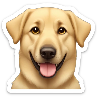 Light yellow lab German shepherd mutt chubby sticker