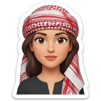Keffiyeh resistance emoji islamic wearing a girl sticker