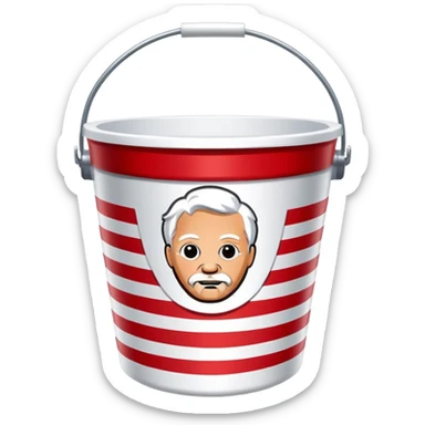 kfc bucket white and red stripes empty sticker
