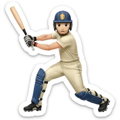 Batsmen playing a front foot shot sticker