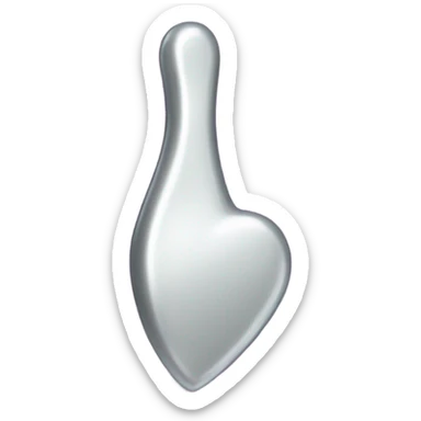 silver heart shaped gua sha massager sticker