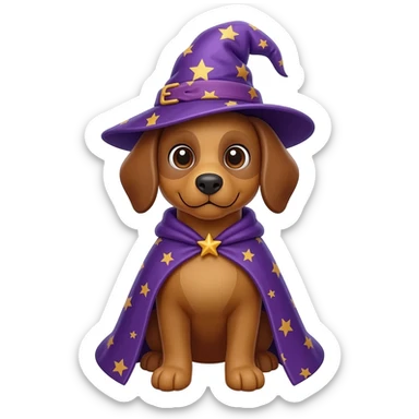Dog wizard sticker