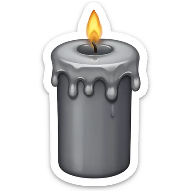 burnt out candle sticker