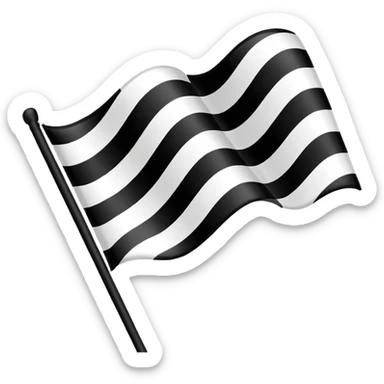 racing flag, checkered, bold, expressive sticker