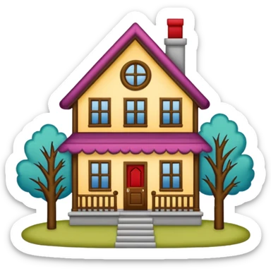 "home sweet home" stitching sticker