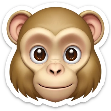 a female monkey who is autistic sticker
