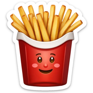 Cola fries sticker