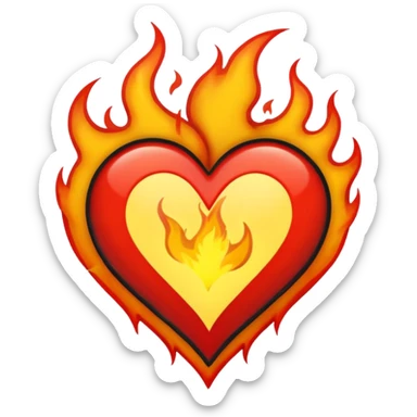 Make flaming hearts in all colours but heart would be separate nature sticker