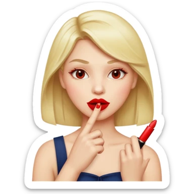 Unos labios mordiendo un dedo sticker