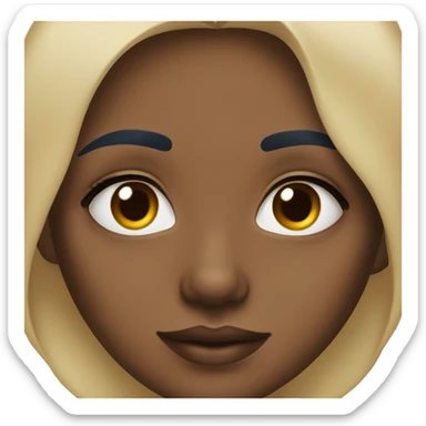 girl with brown eyes wearing blue eyeshadow on eyelids sticker