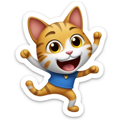 Silly dancing cat  sticker