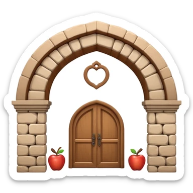 3D Apple-style emoji of a full traditional Turkish han building, showing the entire stone structure with arches, wooden doors, and windows. Rounded, glossy, smooth, soft shadows, white background.








 sticker