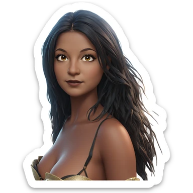 dark beauty by the water sticker