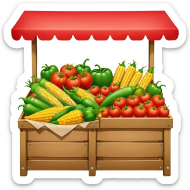street market vegetable stall emoji sticker