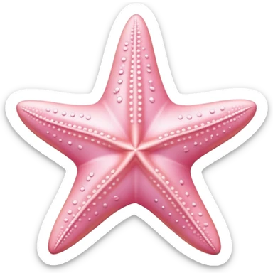 pastel pink starfish sticker