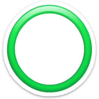 hollow green circle sticker