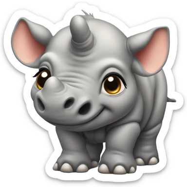 Create a baby rhino sticker