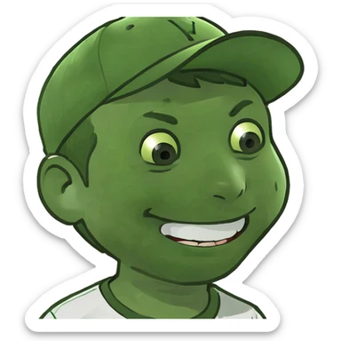 smiling boy in white shirt sticker