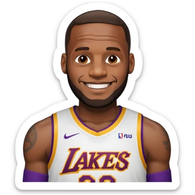 Lebron James smiling sticker