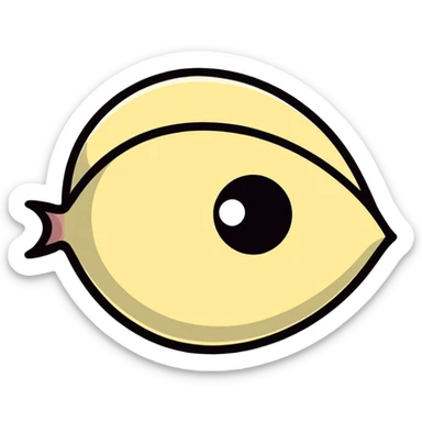 cartoon eye with expressive eyelid and pupil sticker