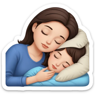 Brunette girl sleeping sticker