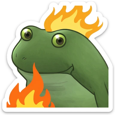 Ice cube that’s on fire sticker