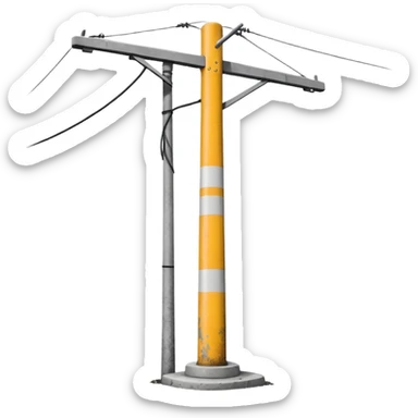electric pole cement sticker