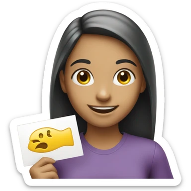 smiling girl with approved sign  sticker