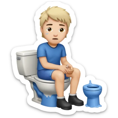 making shit at the bathroom sticker