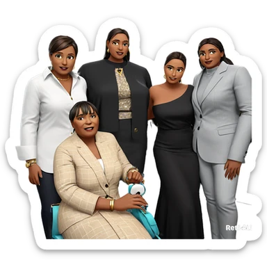 girls in stylish attire sticker