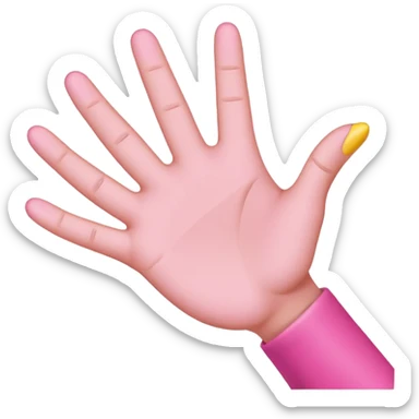 2D yellow pinky-promise/Pinky swear/ pinky handshake gesture emoji, bold outline, transparent 1024×1024. sticker