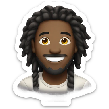 Black man with Dreadlocks laughing out loud sticker