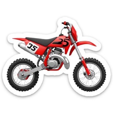 Tc Dirtbike with the numbers 358 sticker