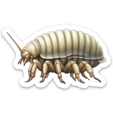 giant isopod using laptop sticker