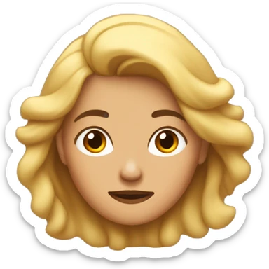 Una mujer durmiendo morena con el pelo ondulado  sticker